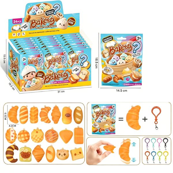 SQUISHY Pasticceiria in  PU (Slow rise) 6cm In Blind Bag (14x18cm) c/bagclip In espo da pz…x…x1152